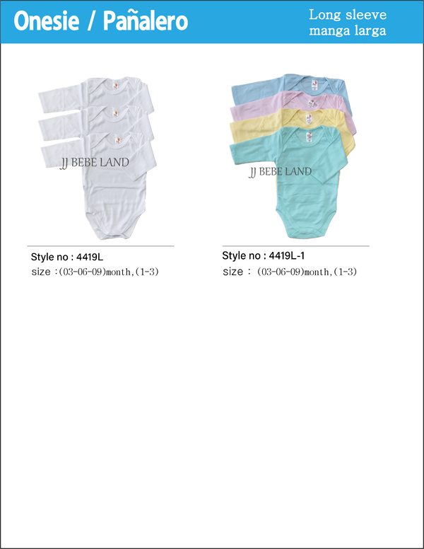 Long-sleeve onesies 4419L, 4419L-1