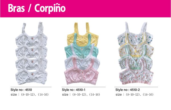 Girls’ bras 4510, 4510-1, 4510-2