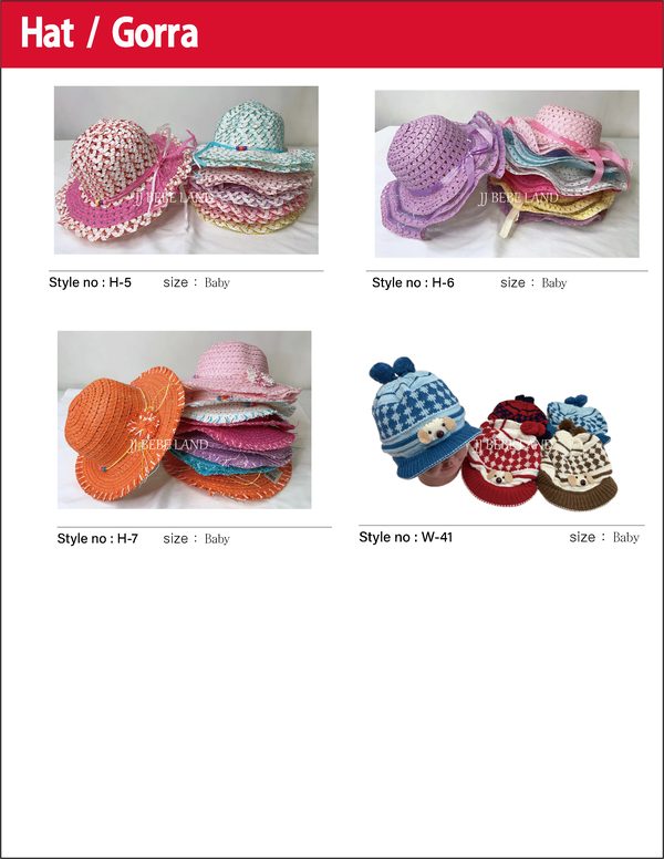 Hats H-5, H-6, H-7, W-41