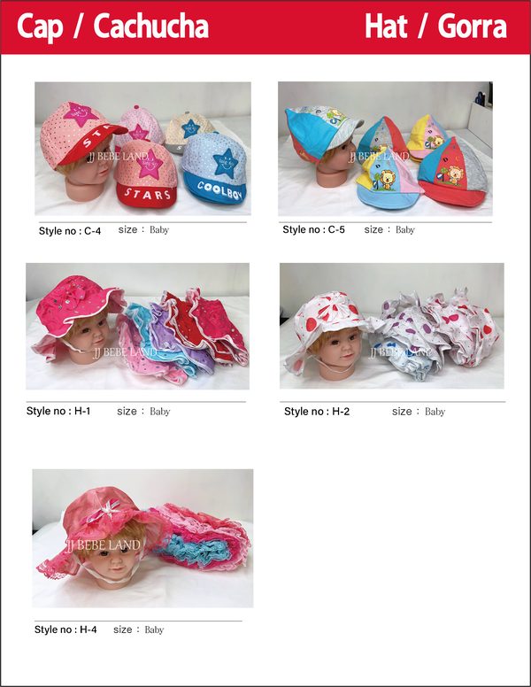 Caps and hats C-4, C-5, H-1, H-2, H-4