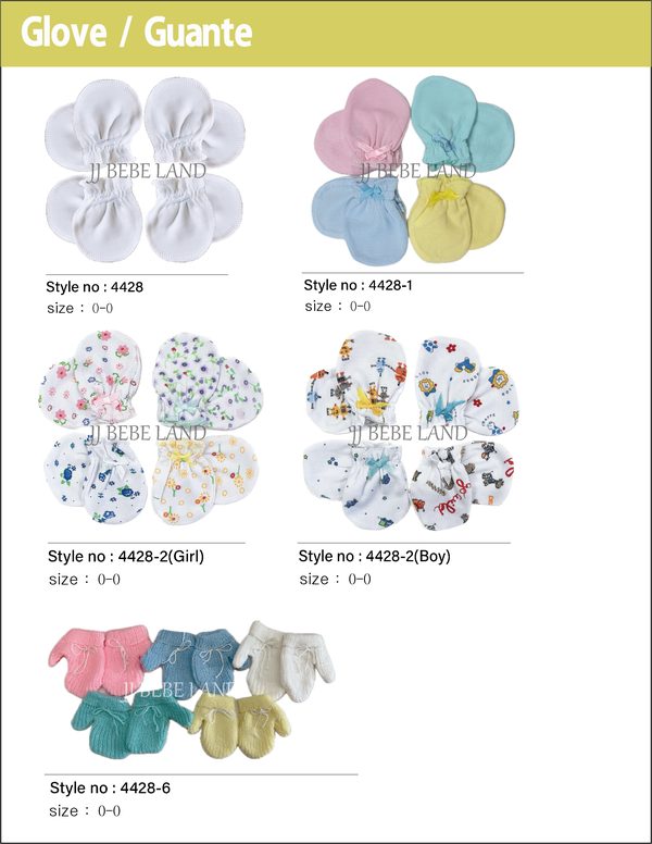 Newborn mittens 4428, 4428-1, 4428-2, 4428-6
