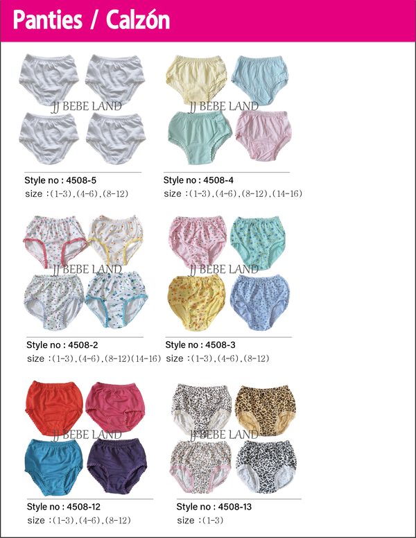Girl panties 4508-5, 4508-4, 4508-2, 4508-3, 4508-12, 4508-13