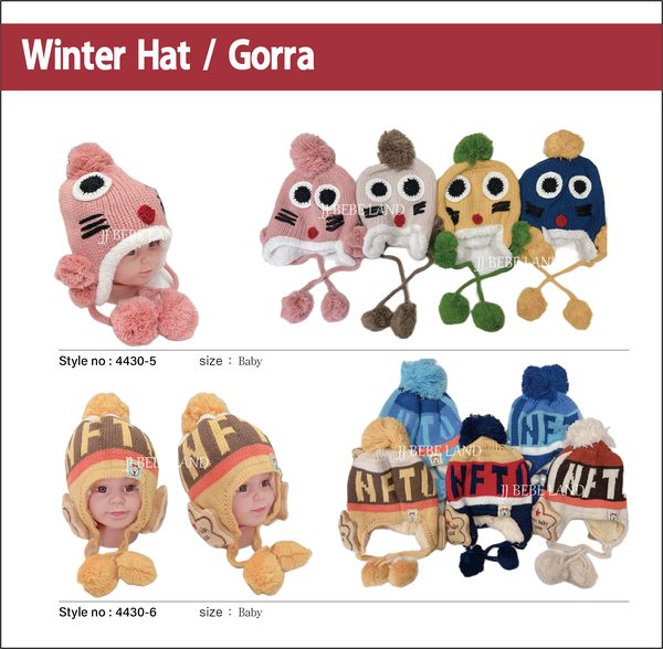 Earflap knit hats 4430-5, 4430-6